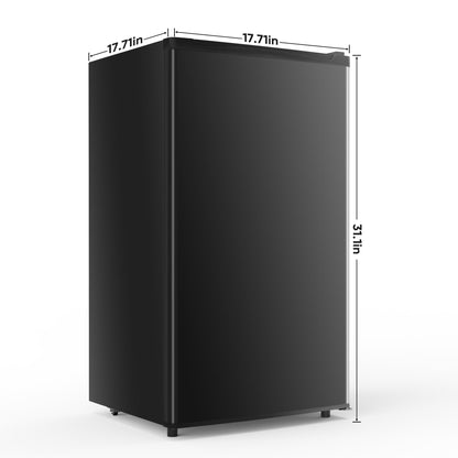 NEWBULIG Mini Fridge with Freezer 3.2 Cu.Ft - Compact Black Refrigerator