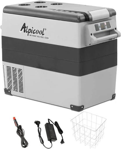 CF45 Portable Refrigerator 12 Volt Car Freezer 42 Quart Mini Fridge Freezer (-4C~68C) for Truck, RV, Vehicle, Travel, Outdoor -12/24V DC