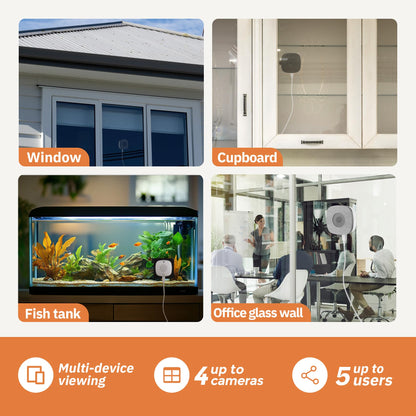 GIRAFIT 3MP 2K WiFi Indoor Security Cameras, 2 Pack