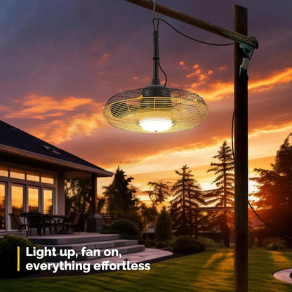 Outdoor Ceiling Fan with Light, Plug in Ceiling Fan with Remote, Gazebo Fans Outdoor Hanging for Patios Waterproof, Wet Rated Hanging Fan with App Control