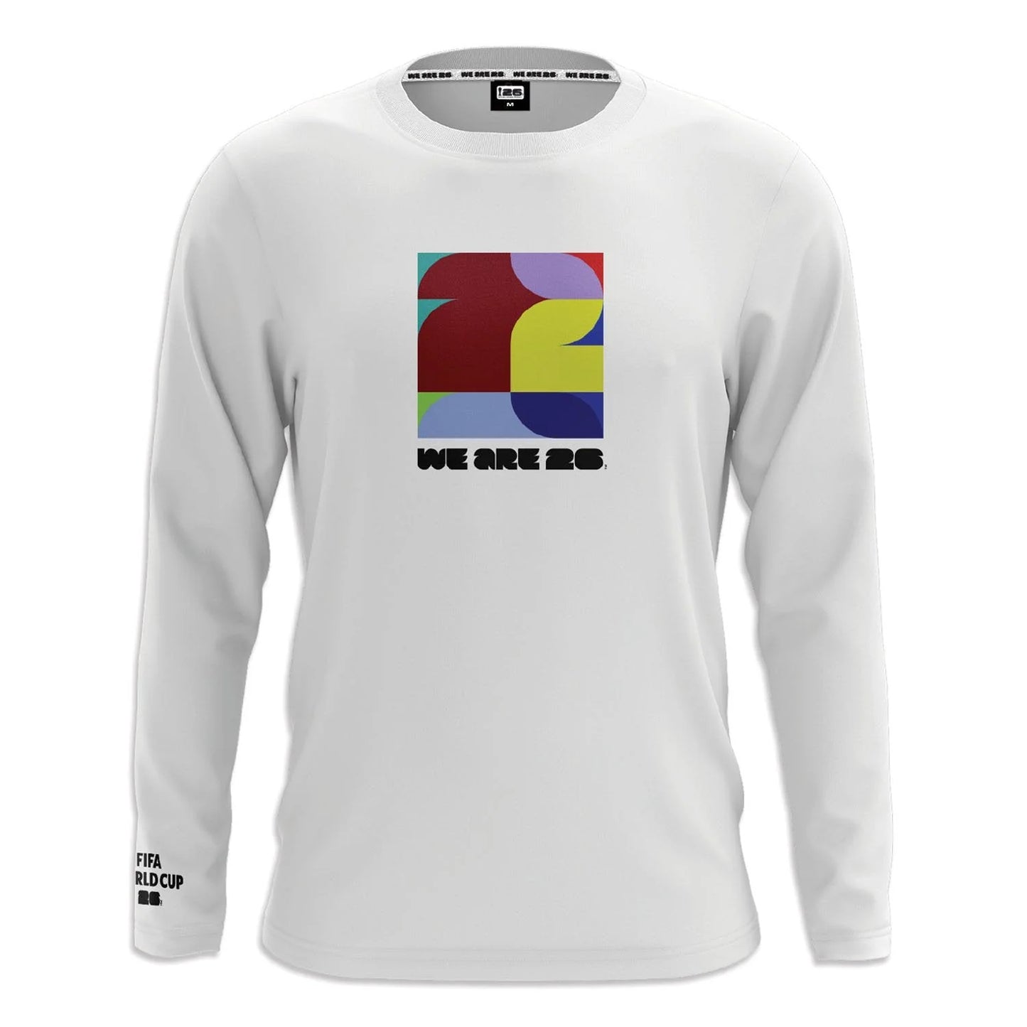 FIFA World Cup 2026™ Square Abstract Long Sleeve White T-Shirt - Unisex