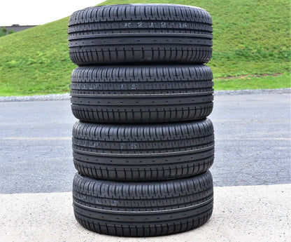 One set of 4(4)255/35R20 ZR 97Y XL A/S performance tires for: 2007-10 Mercedes-Benz S550 4Matic, 2017-18 Audi Q3 Technik