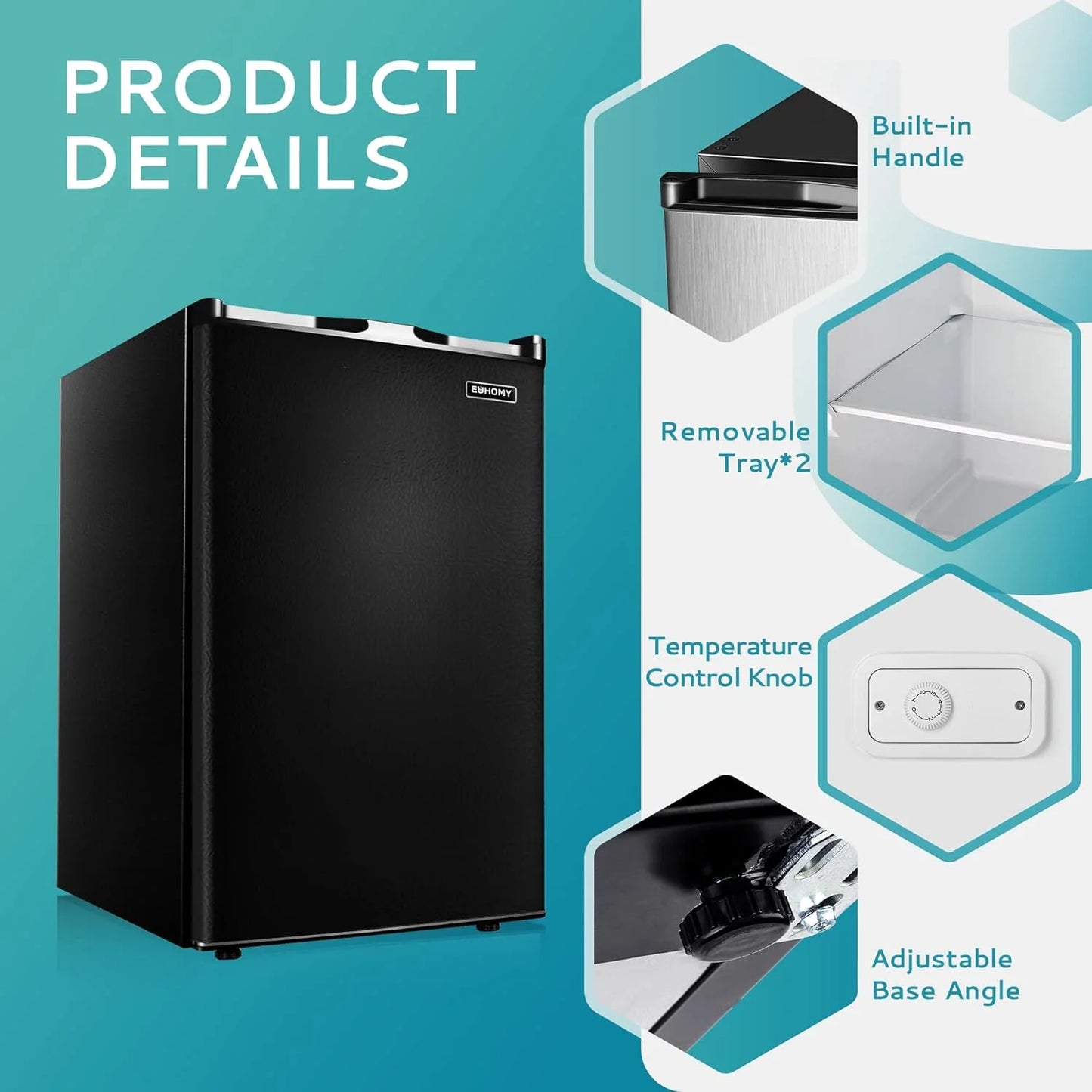 Upright freezer, 3.0 Cubic Feet, Single Door Compact Mini Freezer with Reversible Stainless Steel Door, Small freezer for Home/Dorms/Apartment/Office (Silver)