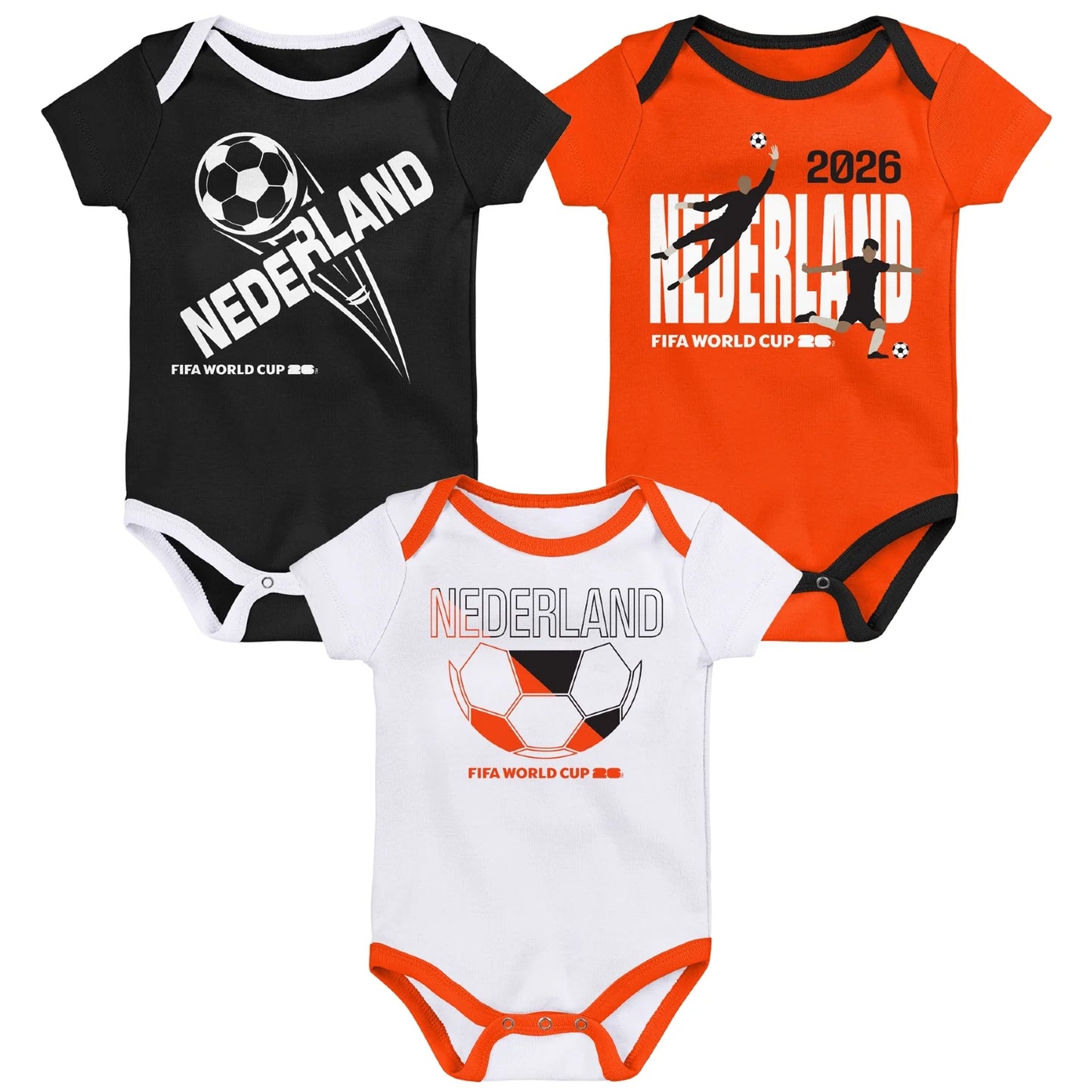 FIFA World Cup 2026™ Nederland Onesie 3 Pack - Infant