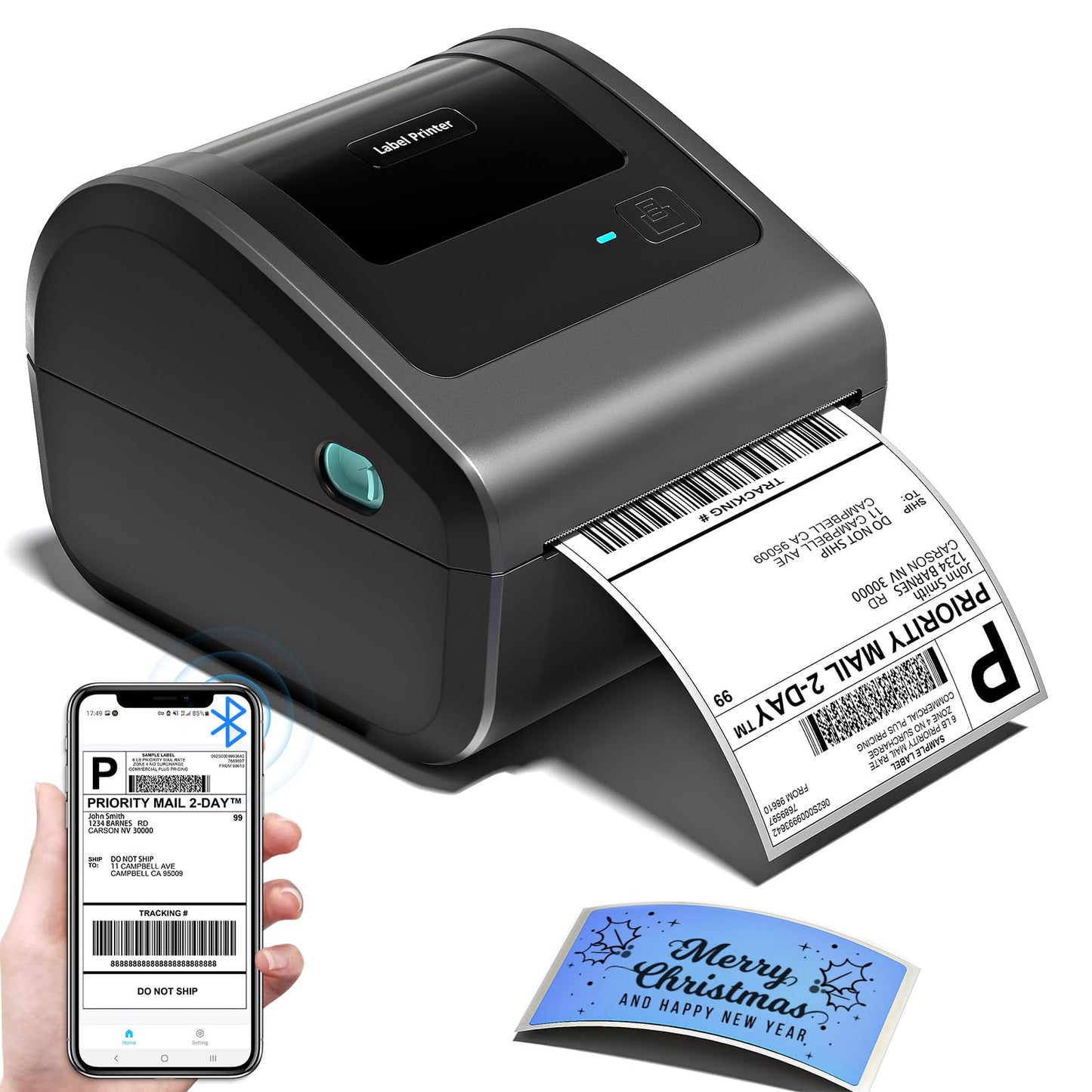 OMEZIZY Bluetooth Shipping Label Printer D450BT 4x6