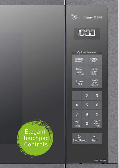Panasonic Microwave Oven NN-SN966S Stainless Steel Countertop/Built-In with Inverter Technology and Genius Sensor, 2.2 Cubic Foot, 1250W