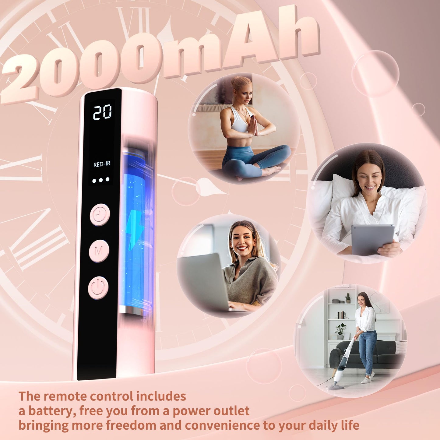 NVBOTY Red Light Therapy Mask – 4 Modes, 400 LEDs, Rechargeable