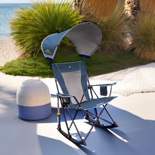 GCI OUTDOOR Sunshade Rocker Outdoor Rocking Chair with Canopy