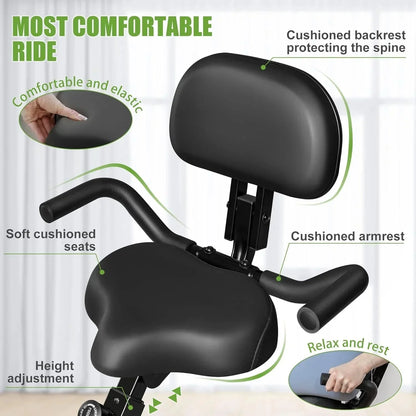 Caromix Folding Exercise Bike, 4 in 1 Stationary Bike 16-Level Magnetic Resistance Cycling Bicycle Upright Indoor Cycling Bike for Home Workout 330LB Capacity sgtnighsdesigns
