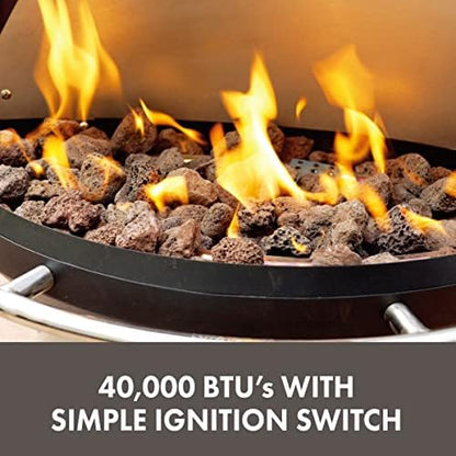 COH-600 Propane Fire Pit, Patio Heater with Tip-Over Safety Switch, 8 lbs. Lava Rocks Included, 31" x 31" x 48"