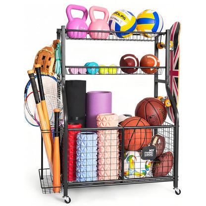 MYTHINGLOGIC Garage Ball Storage Organizer for Sports Equipment