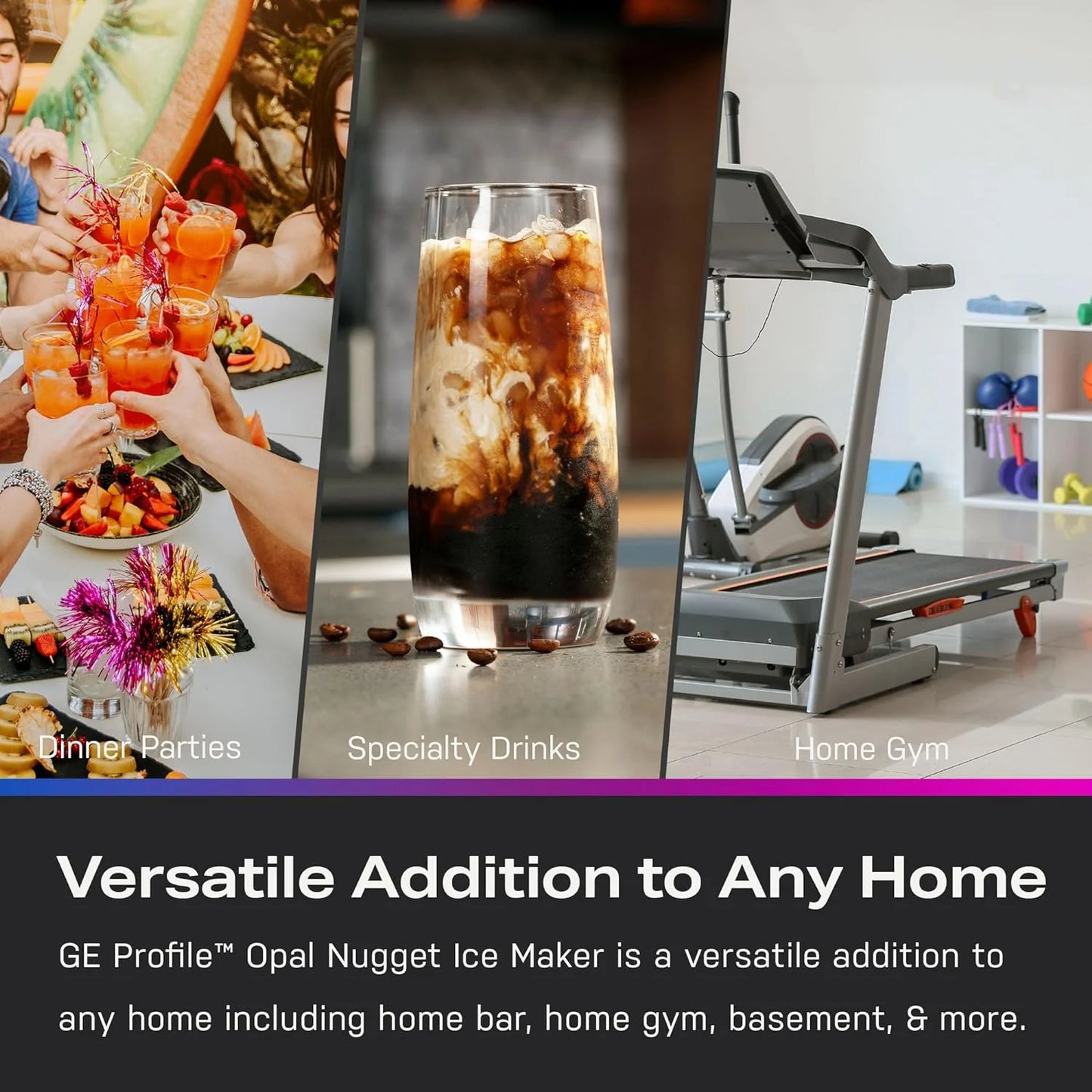 Countertop Nugget Ice Maker with Side Tank | Ice Machine with WiFi Connectivity | Smart Home Kitchen Essentials | Stainless Steel