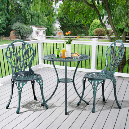 Patio Bistro Sets 3 Piece Cast Aluminum Bistro Table