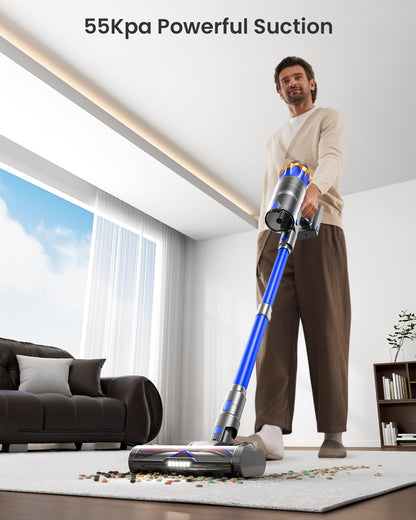 JELLYPIG Cordless Vacuum Cleaner 650W 55KPA 70Mins Stick