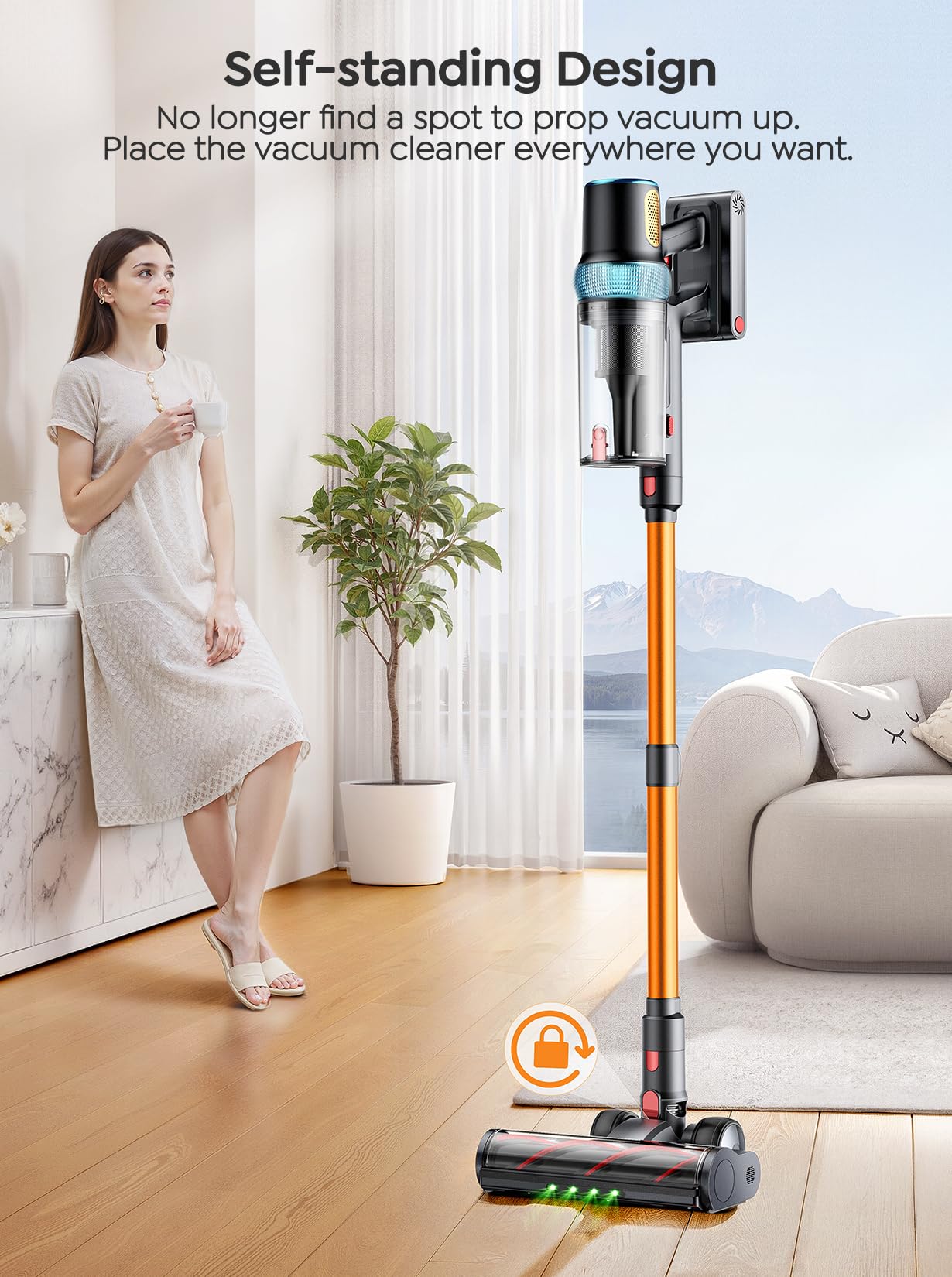 INTETURE Cordless Vacuum Cleaner 650W, 70Mins Runtime