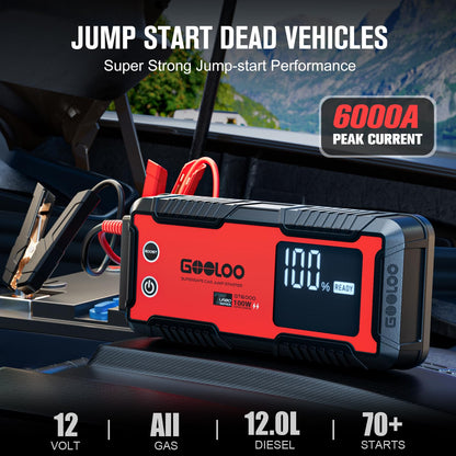 GOOLOO GT6000 Jump Starter - 6000A Auto Battery Booster
