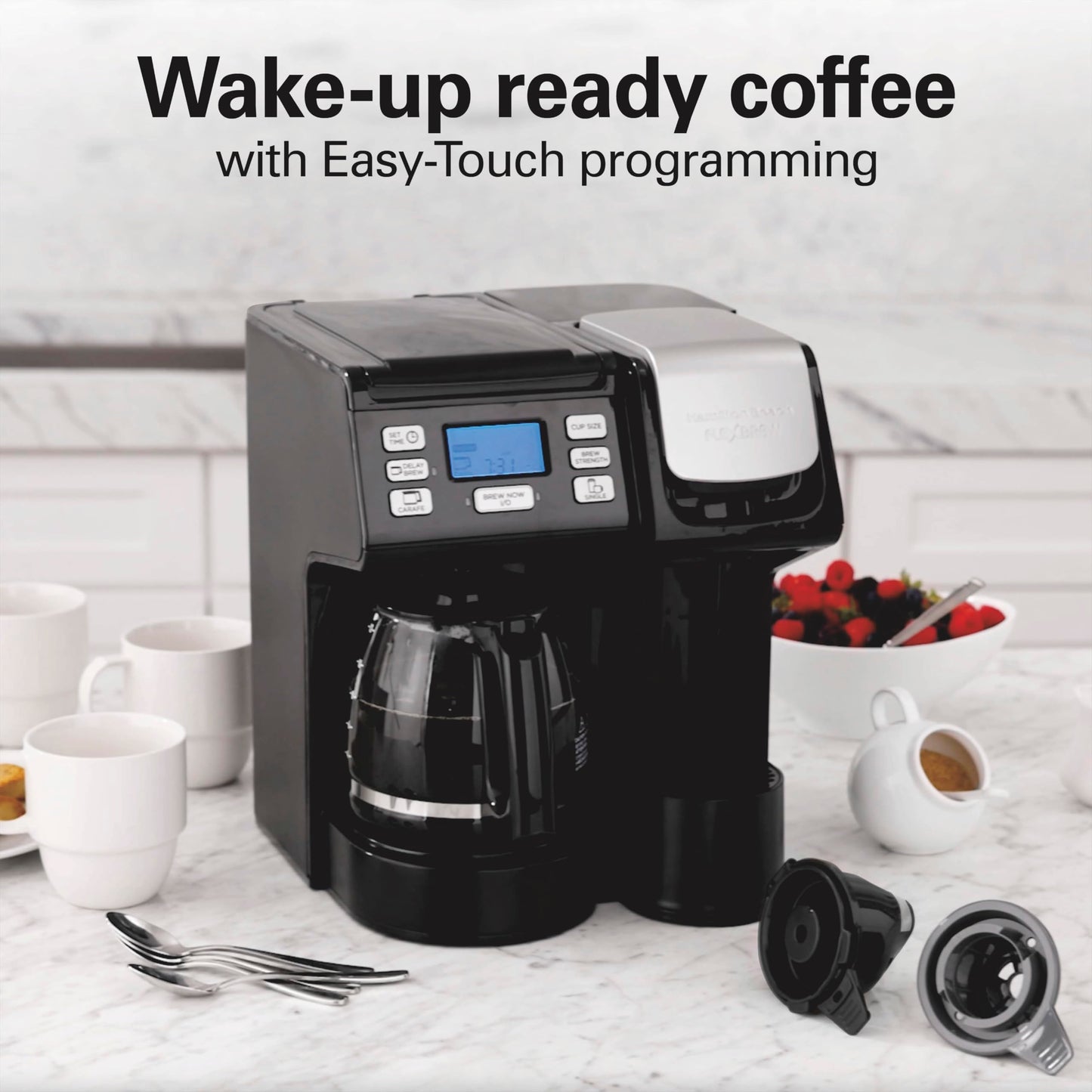 HAMILTON BEACH FlexBrew Trio Coffee Maker - K-Cup & Ground Compatible