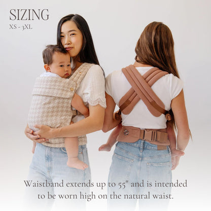 MABĒ Monarch Ergonomic Baby Carrier - Soft Structured Houndstooth