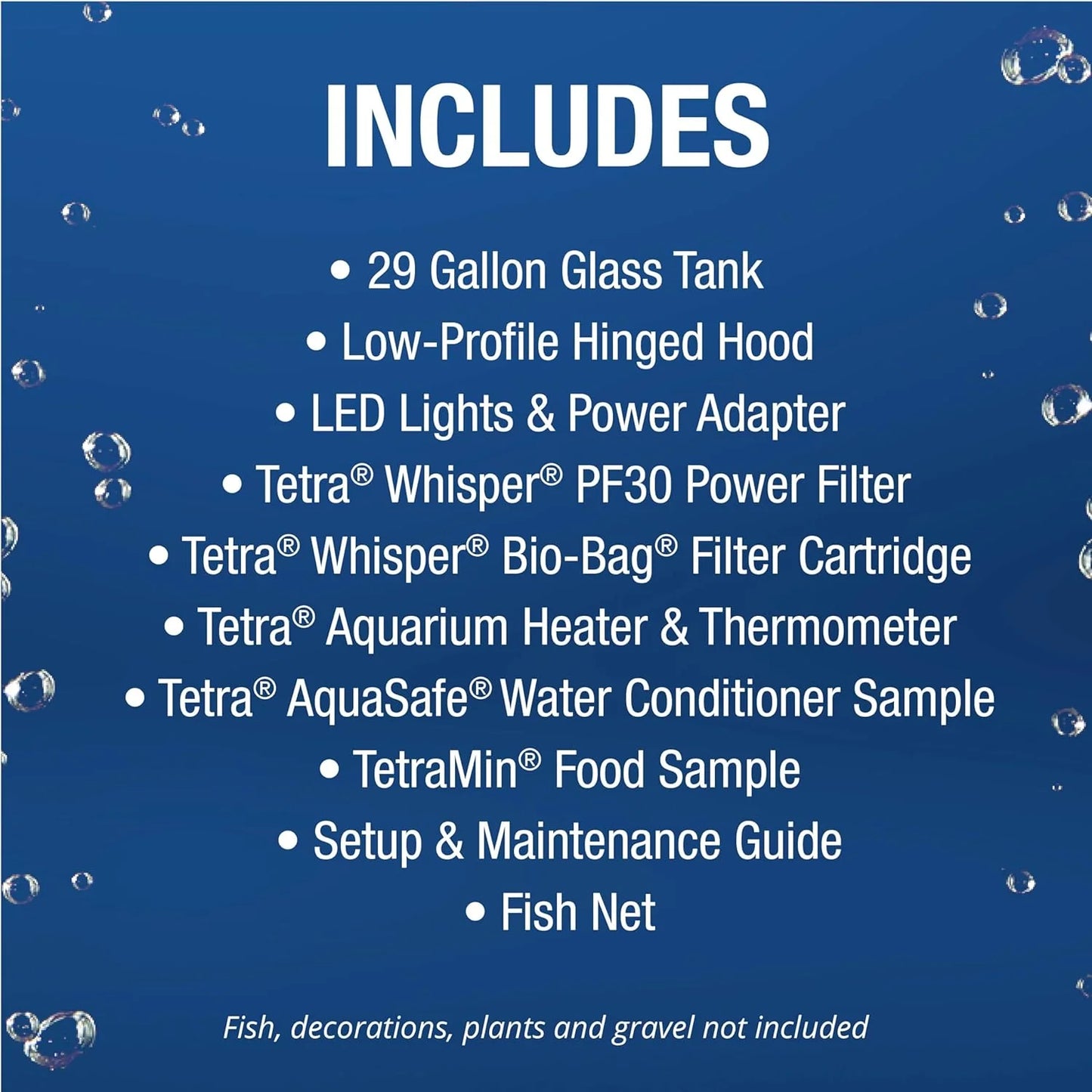 Complete LED Aquarium 55 Gallons, Includes LED Lighting, Filtration, Heater and Accessories