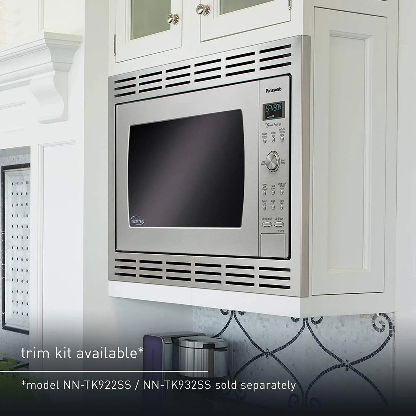 Panasonic Microwave Oven NN-SN966S Stainless Steel Countertop/Built-In with Inverter Technology and Genius Sensor, 2.2 Cubic Foot, 1250W