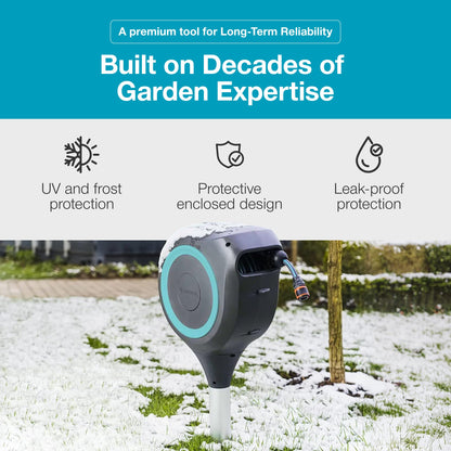 GARDENA 66' x 1/2" Automatic Retractable Garden Hose Reel