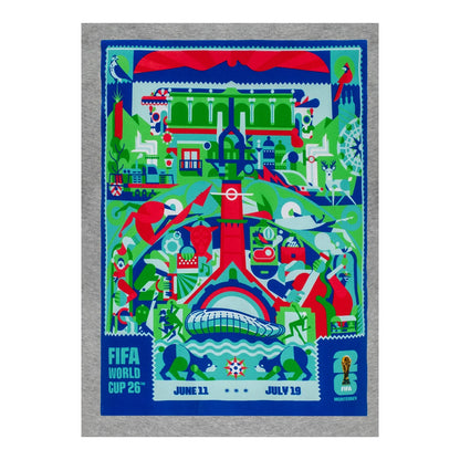 FIFA World Cup 2026™ Monterrey Poster Grey T-Shirt ESP - Unisex