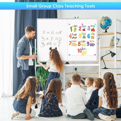 MAXTEK Rolling Whiteboard 48x36 Double-Sided Magnetic Board
