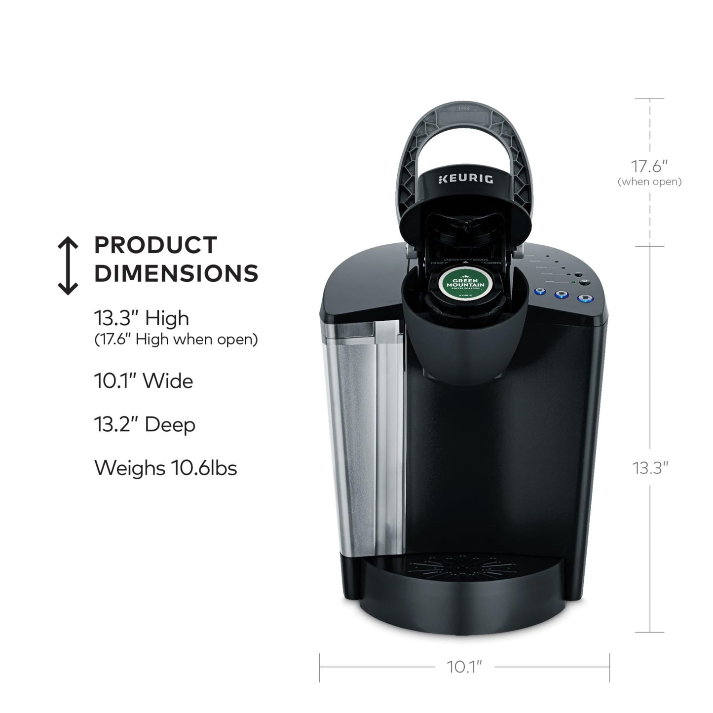 KEURIG K-Classic Single Serve Coffee Maker with Brew Sizes