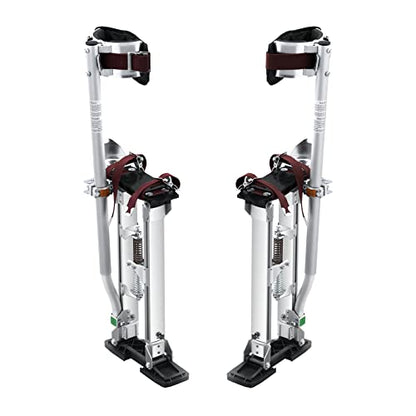 VEVOR Drywall Stilts, 18''-30'' Adjustable Aluminum Tool Stilts with Protective Knee Pads