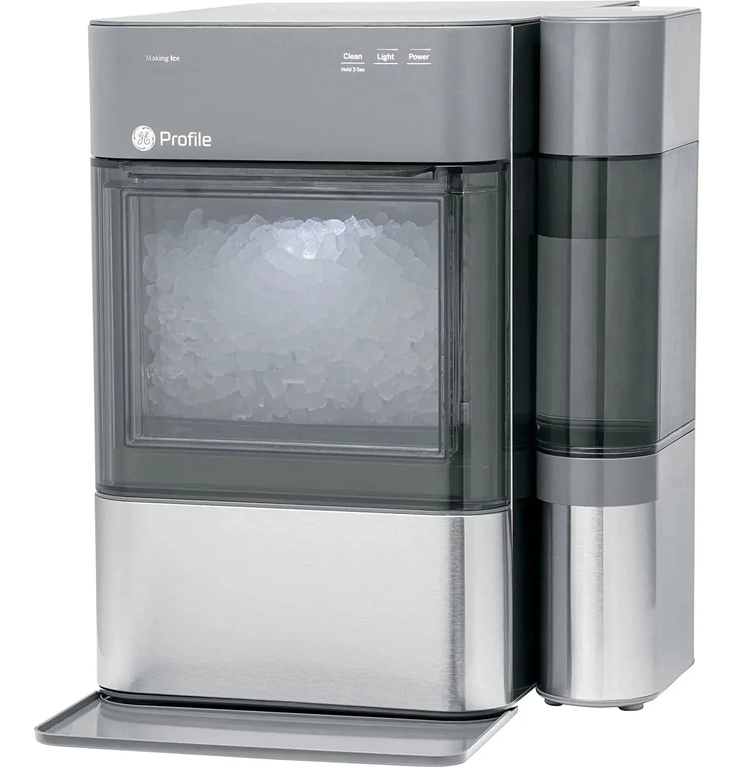 Countertop Nugget Ice Maker | Ice Machine with WiFi Connectivity | Smart Home Kitchen Essentials | Black Stainless