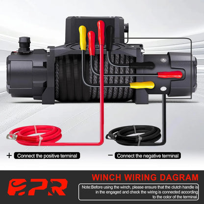 OPENROAD 12000lb Winch with Synthetic Rope & Wireless Remotes