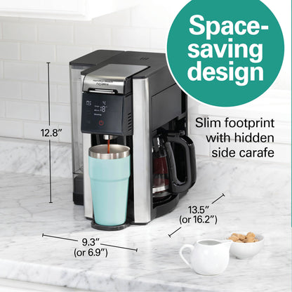 HAMILTON BEACH FlexBrew 5-in-1 Programmable Coffee Maker, Black