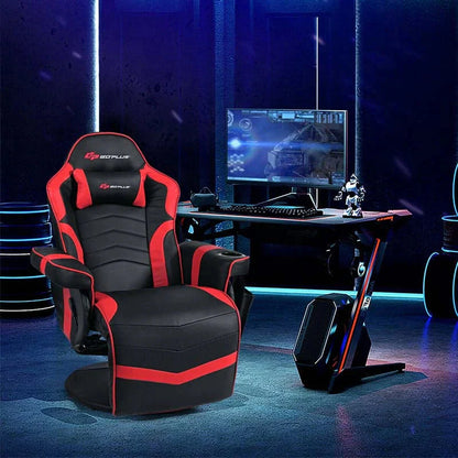 Pu Leather Massage Gaming Chair Ergonomic High Back Racing Style Gaming Recliner With Adjustable Backrest Amp Footrest Cup Holder Side Pouch - Comfortable And Ergonomic Design