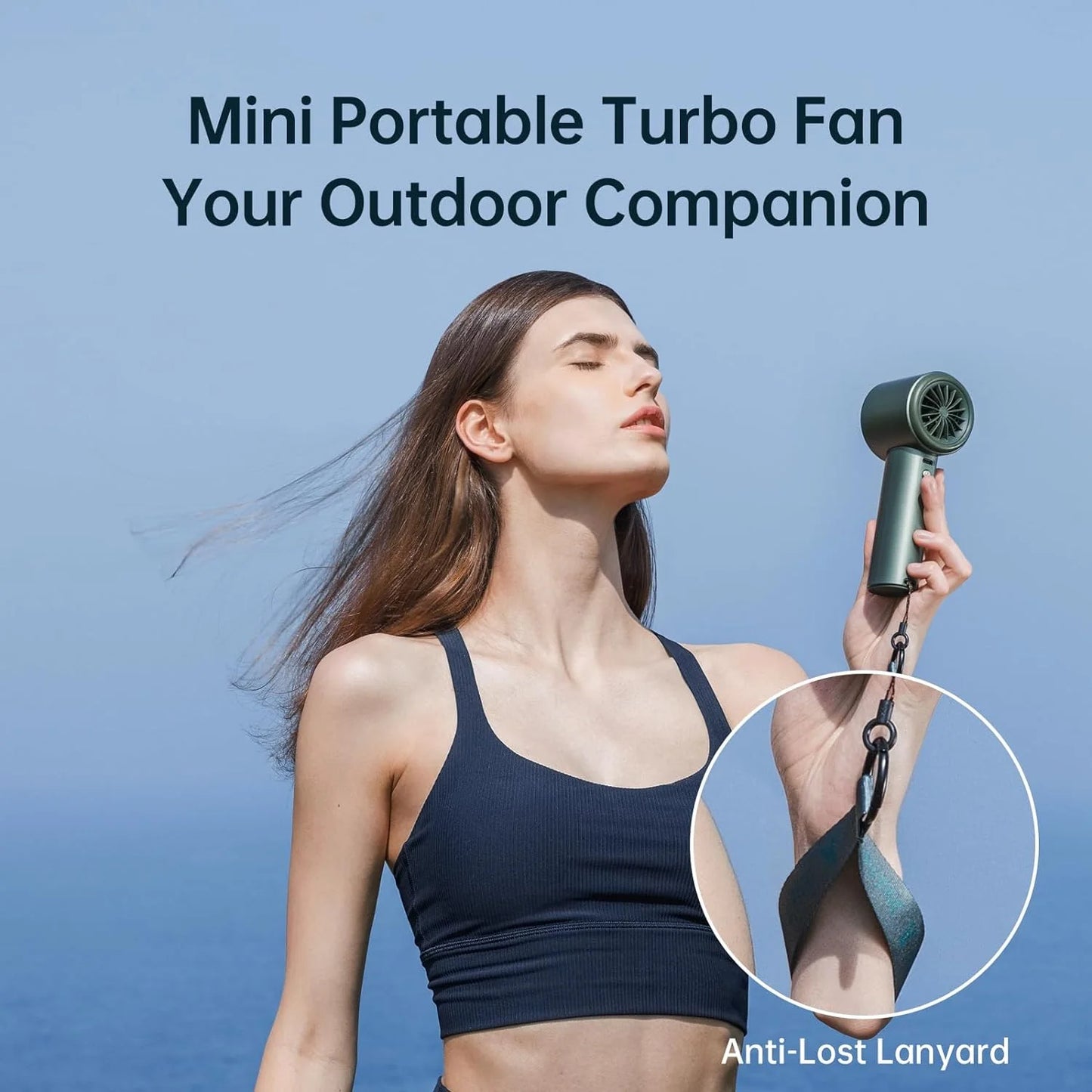 Portable Handheld Fan,Speed(1-100) Adjustable Turbo Mini Fan,5000mAh Battery Rechargeable Personal Fan with Metal Body,Digital Display,Gifts for Women Men Travel/Camping/Outdoor-Grey
