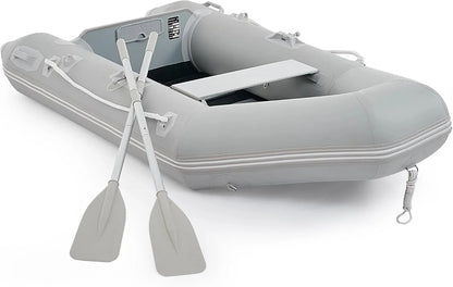 CREWORKS 7.5ft Inflatable Dinghy Boat, 2 Person 660lb Transom Sport Tender Boat with Pump Aluminum Oars Floor, Heavy Duty Inflatable Raft Kayak for Adults