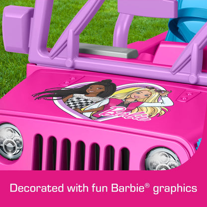 Power Wheels Barbie Jeep Wrangler Ride-on, 12 V, Max Speed: 5 mph