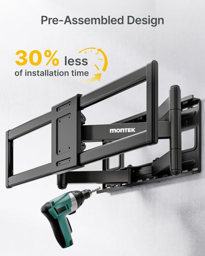 MONTEK Heavy Duty XXL Full Motion TV Wall Mount 60-120"