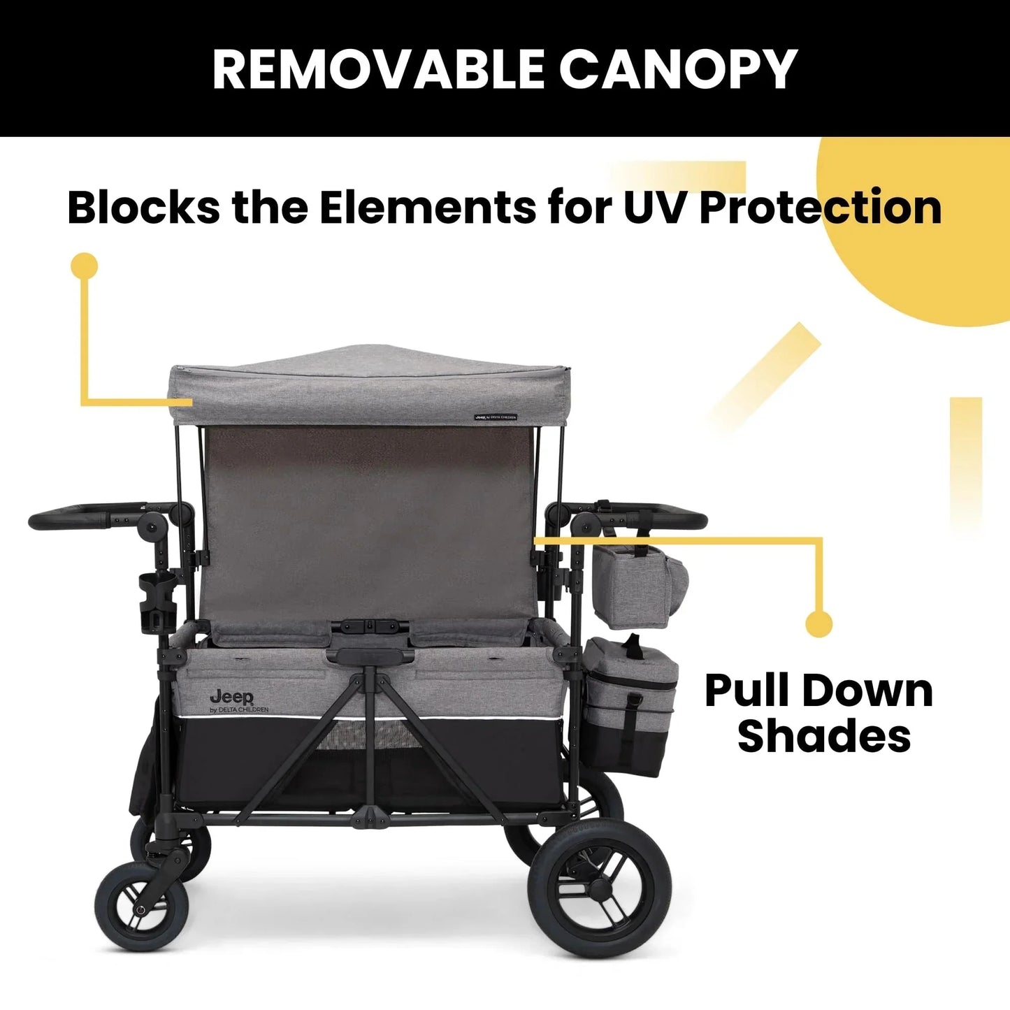 Delta Children's Jeep Wrangler Deluxe 4-Seater Stroller Wagon