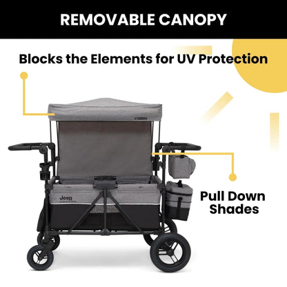 Delta Children's Jeep Wrangler Deluxe 4-Seater Stroller Wagon