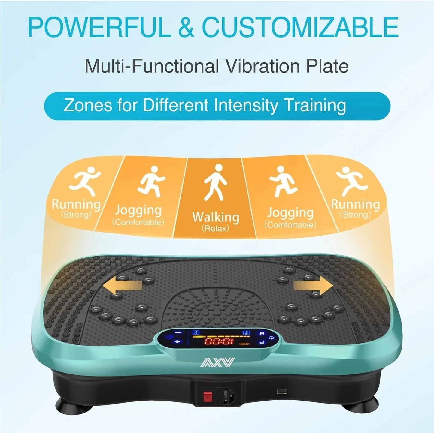 Vibration Plate Fitness Platform Exercise Machine Vibrating Lymphatic Drainage Shaking Full Body Shaker Workout Vibrate Stand Shake Board Sport Gym for Weight Loss Fat Burner for Women Men