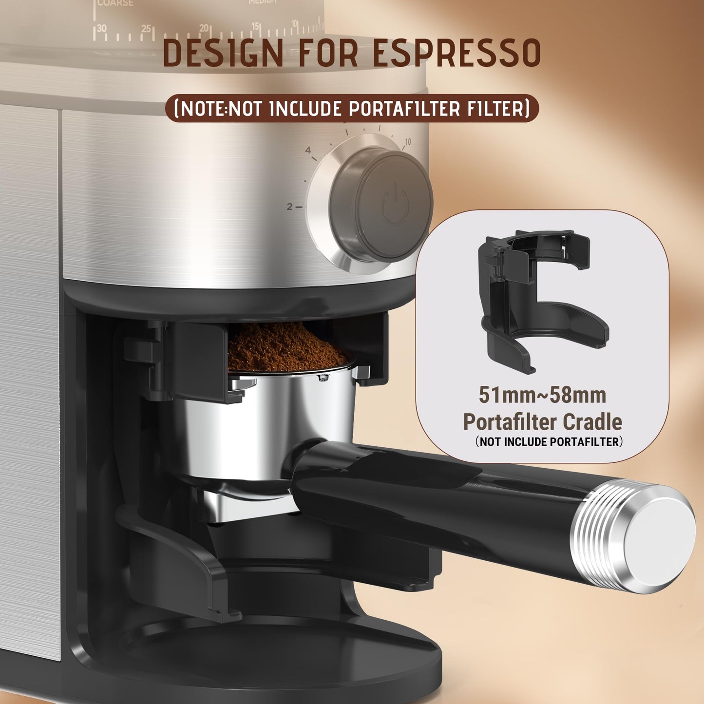 OLLYGRIN Burr Coffee Grinder - Electric Grinding with 30 Settings
