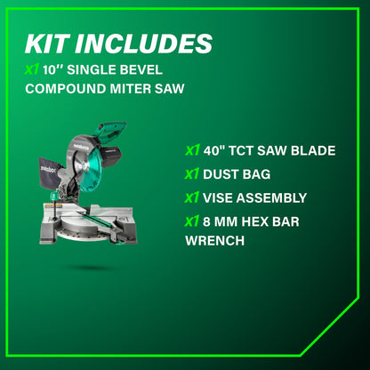 METABO HPT 10-Inch Compound Miter Saw with Xact Cut Precision