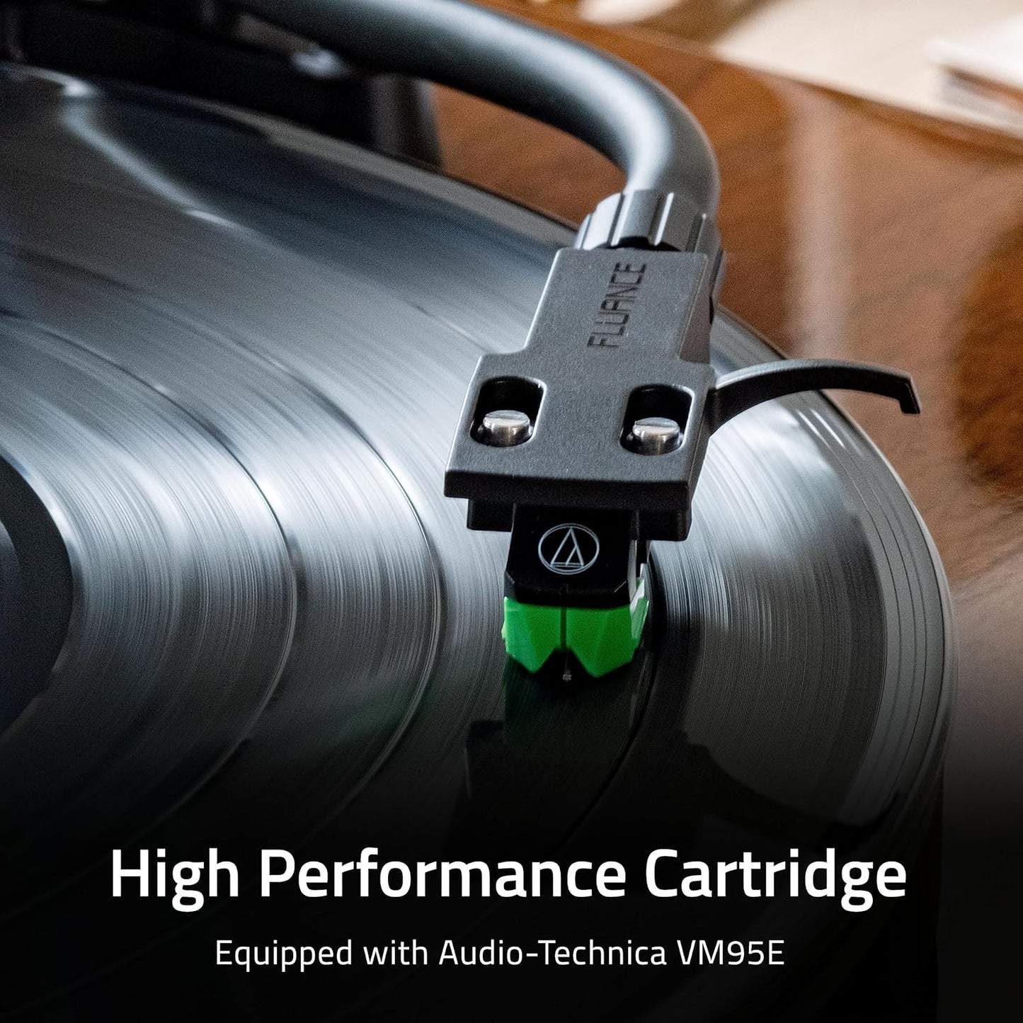 Fluance RT81+ Vinyl Turntable, VM95E Cartridge, Walnut