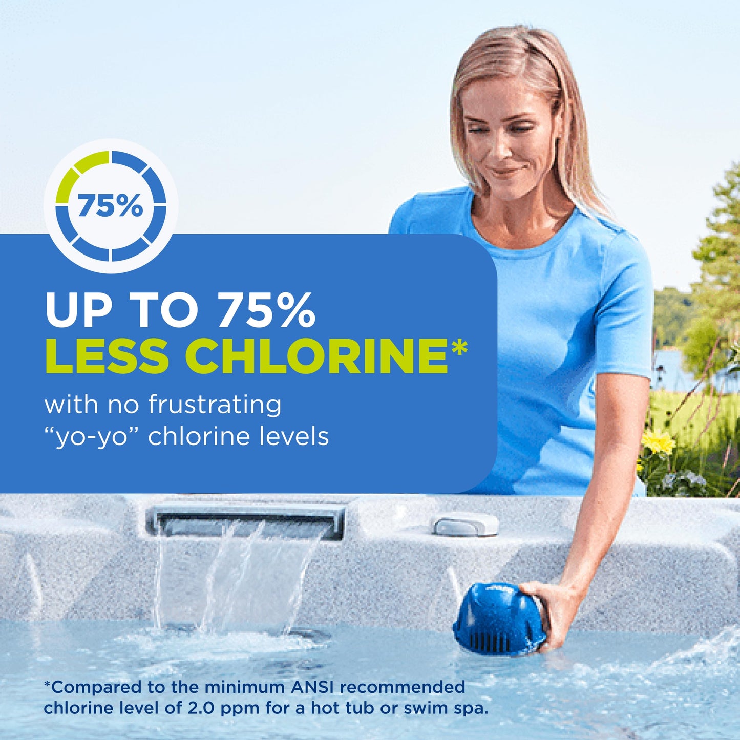 FROG @Ease Floating System for Hot Tubs - Smart Chlorine Sanitizer