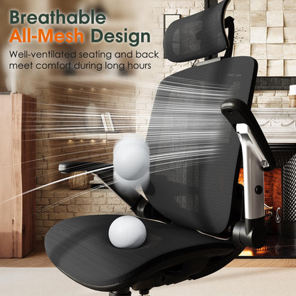 GABRYLLY Ergonomic High Back Office Chair with Headrest