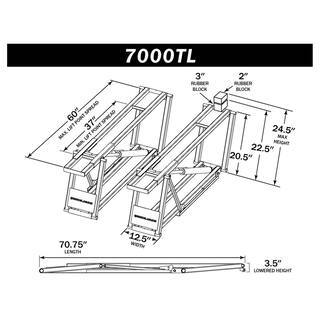 QuickJack 7000TL Portable Car Lift for Trucks & SUVs, 7000 lbs Capacity