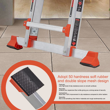 LANBITOU A Frame 4 Step Extension Ladder, 330 lbs Capacity