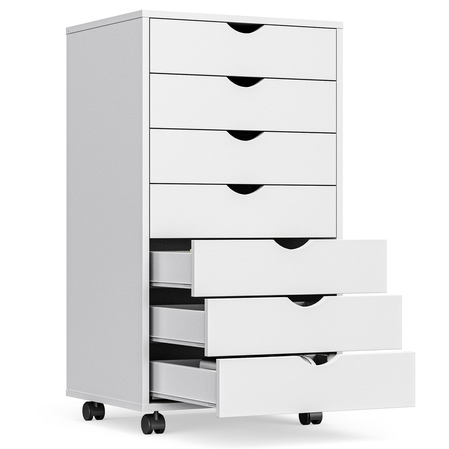 OLIXIS 7 Drawer Mobile File Cabinet with Wheels for Home Office