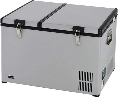 FM-65G 65 Quart Portable Refrigerator and Deep, AC 110V/ DC 12V, Real Chest Freezer for Car, Home, Camping, and RV with-8F to 50F Temperature Range, Gray, One Size