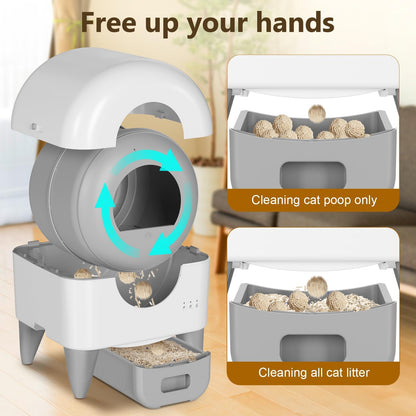 FUMOI Automatic Cat Litter Box with App Control & Capacity